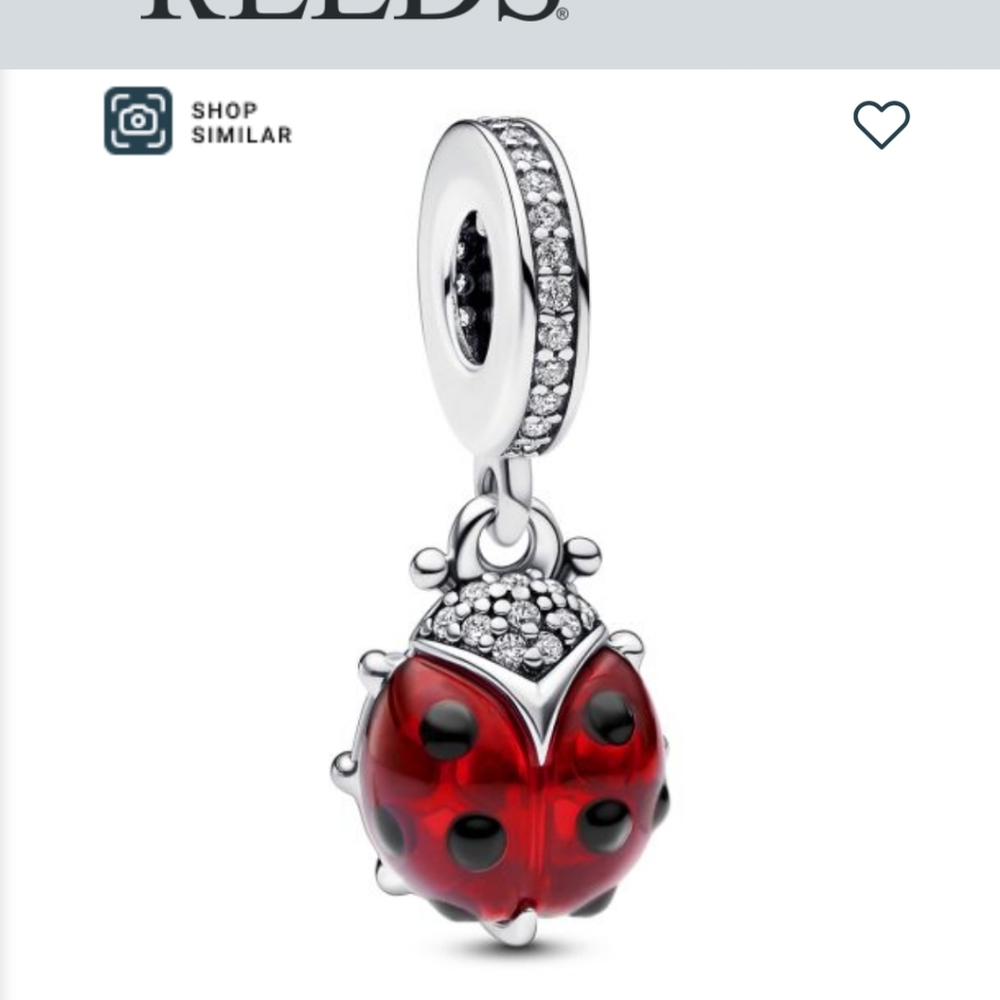 Pandora Red Ladybird Dangle Charm